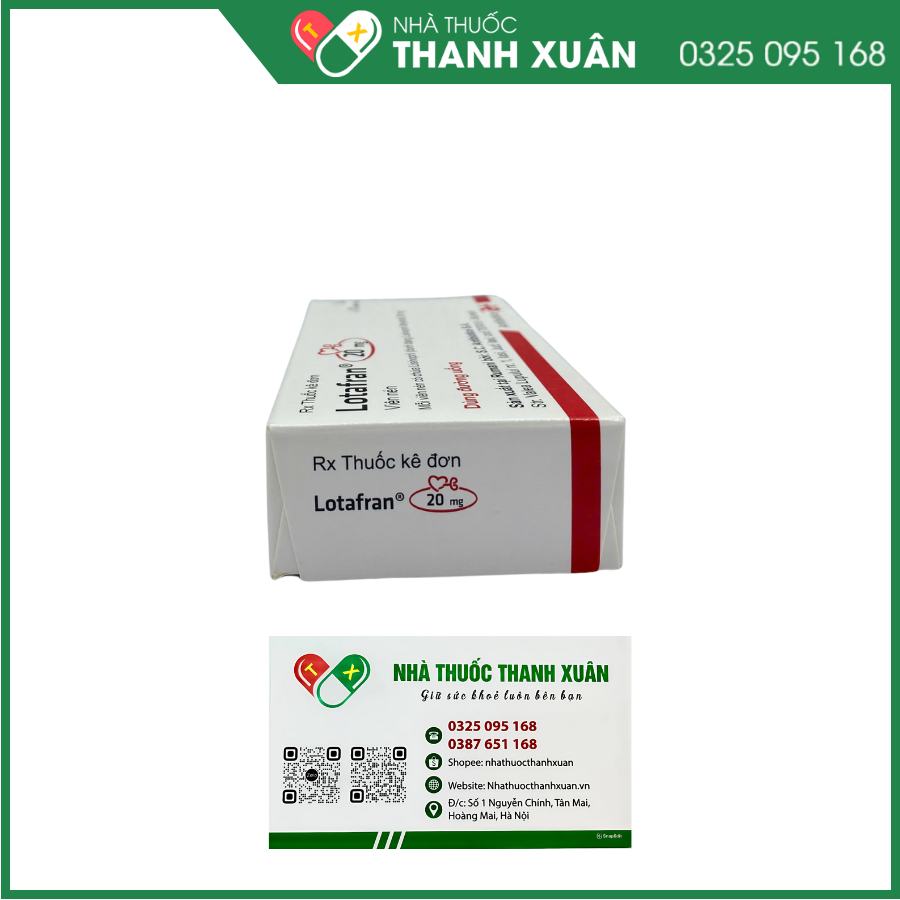 Lotafran® 20mg điều trị tăng huyết áp, điều trị suy tim